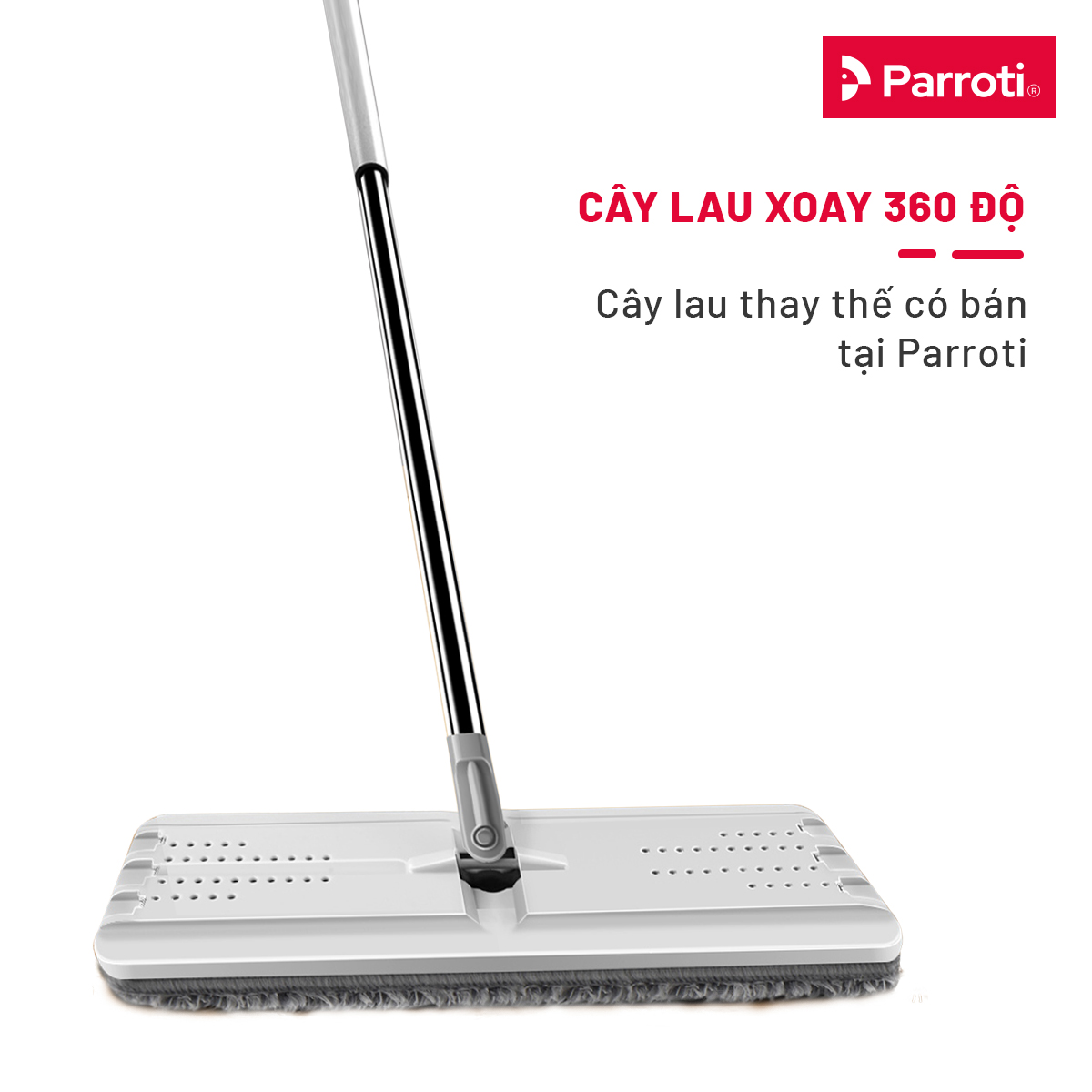 Bộ lau nhà tự vắt thông minh, chổi lau nhà 360 độ, lau sạch khô nhanh - Parroti ProMax PX01