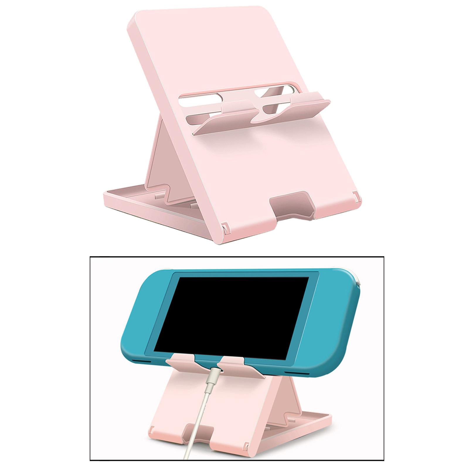 Foldable Console Holder Stand Charging Dock Station Display Multi-Angle Adjustable Accessories for Switch Lite for Animal Crossing Tablet Desktop