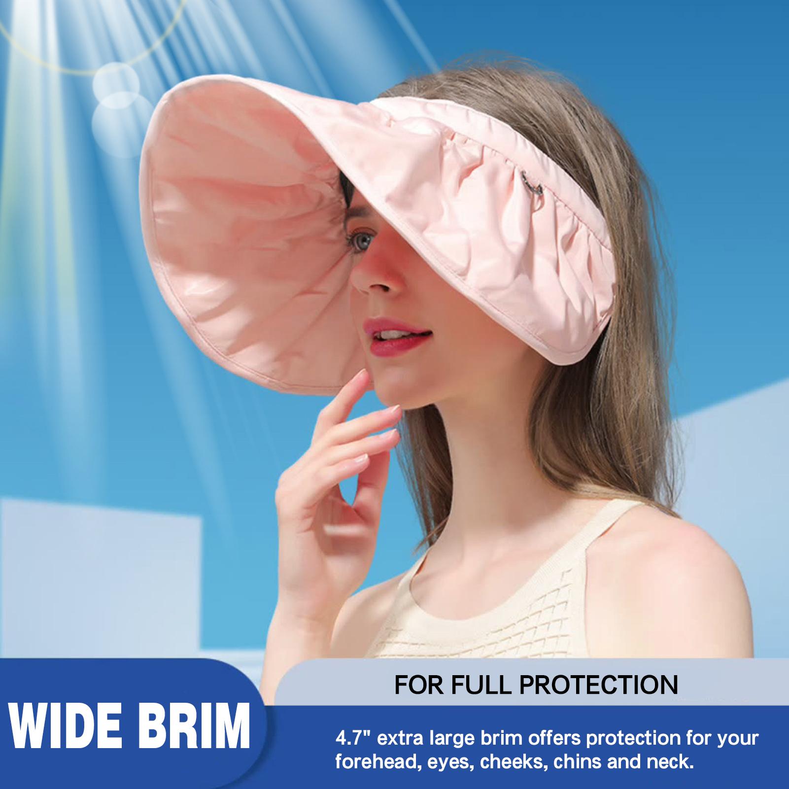 Mũ rộng vành hở đầu che nắng cho nữ Được làm từ cotton và polyester, tạo cảm giác thoải mái khi đội