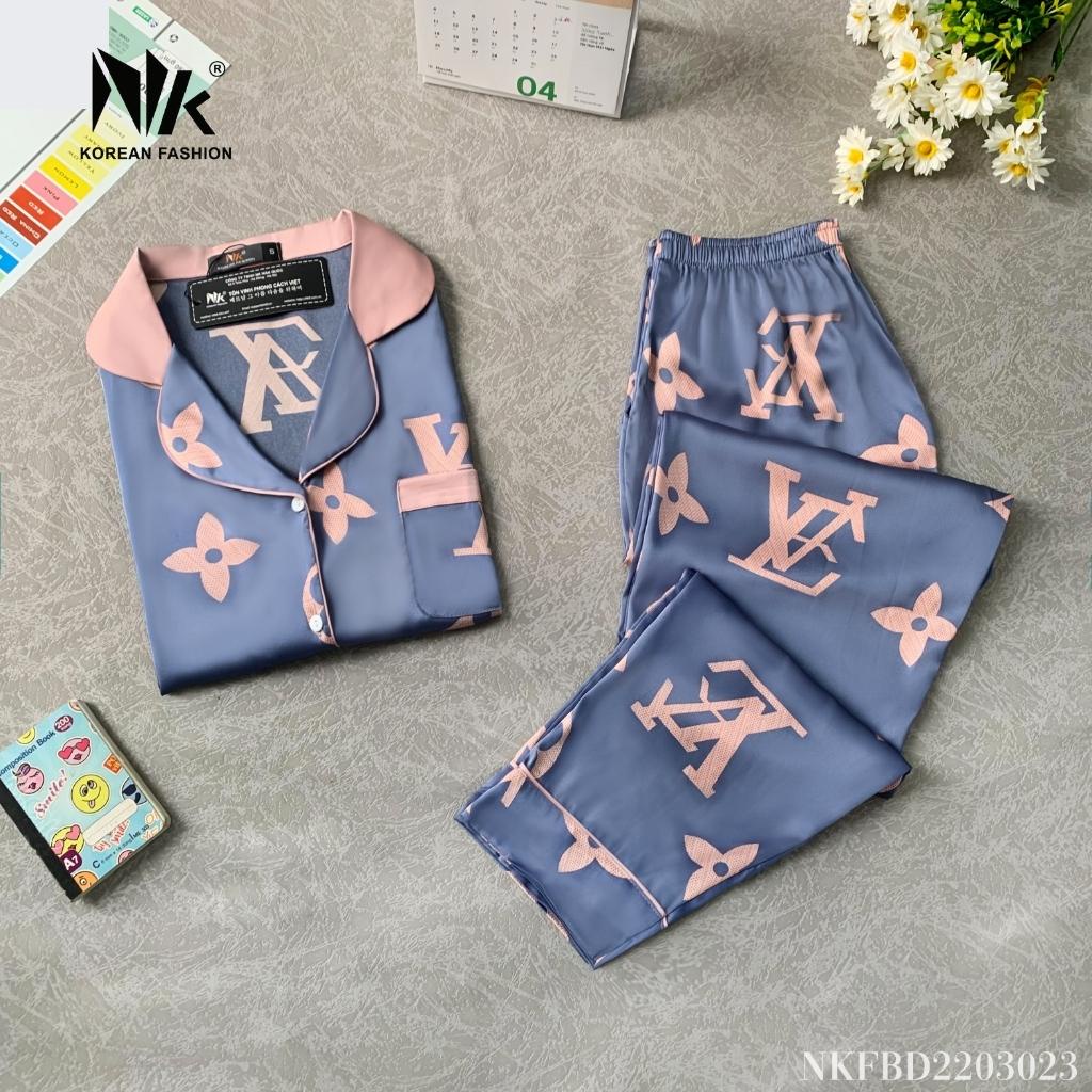 Bộ Đồ Ngủ Pyjama NK Fashion Chất Liệu Vải Tuyết Lạnh Cao Cấp, Thoáng Mát, Kiểu Dáng Cơ Bản, Dễ Mặc NKFBD2203023