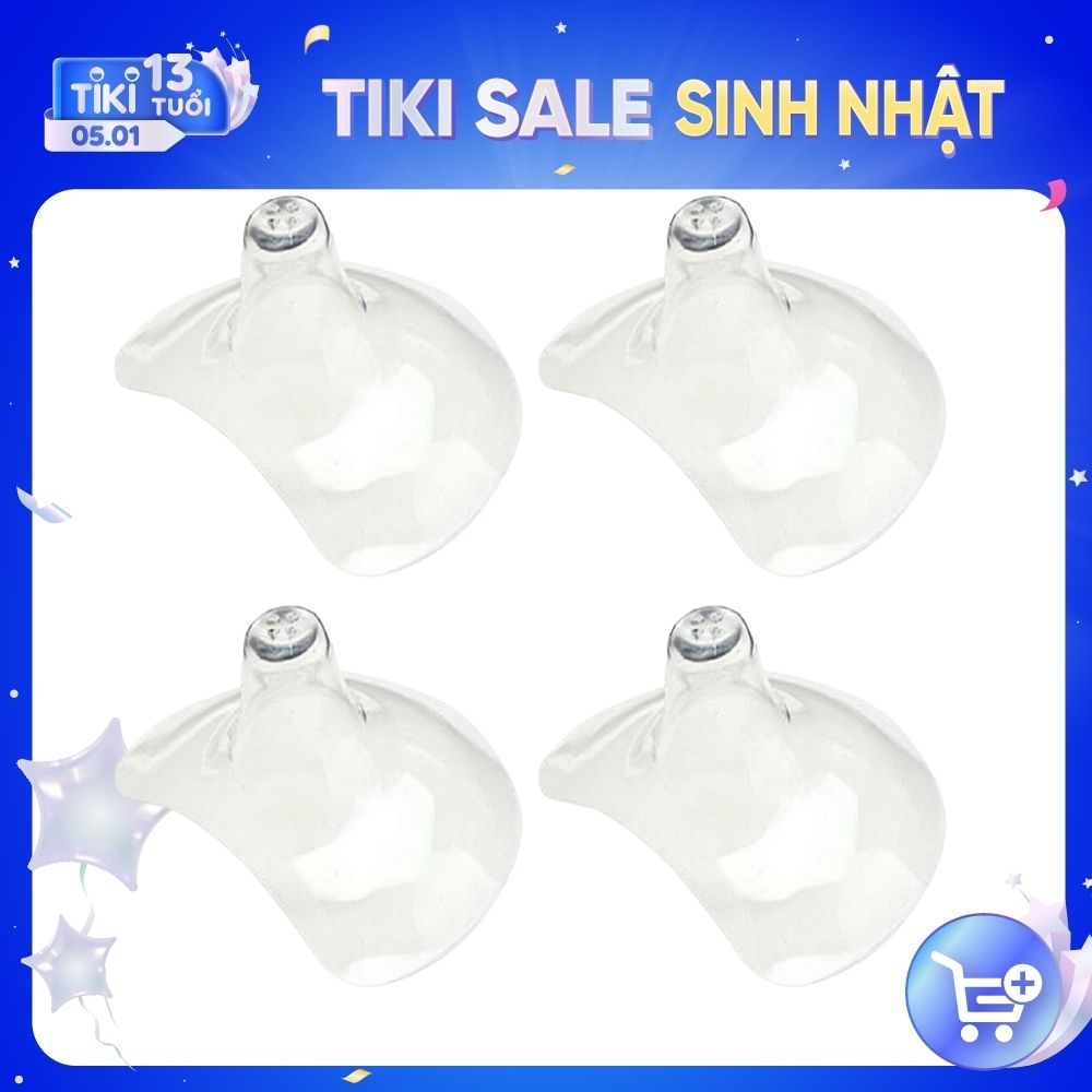 Núm Trợ Ti Maymom, Chất Liệu Silicone Siêu Mềm, Giúp Mẹ Cho Bú Dễ Dàng Hơn, Dùng Được Cho Trẻ Sơ Sinh và Em Bé - Bộ 4 Cái GIÁ SIÊU TỐT
