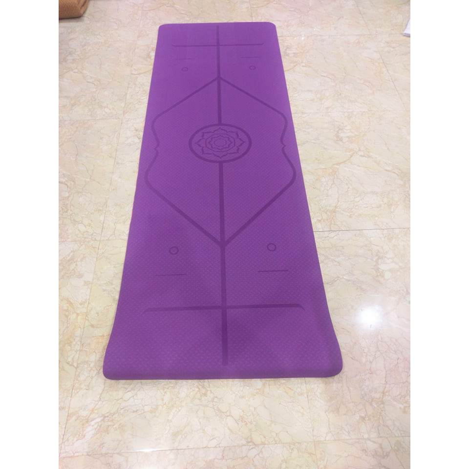 Thảm Yoga Định Tuyến TPE 6mm Tặng Túi Chống Nước