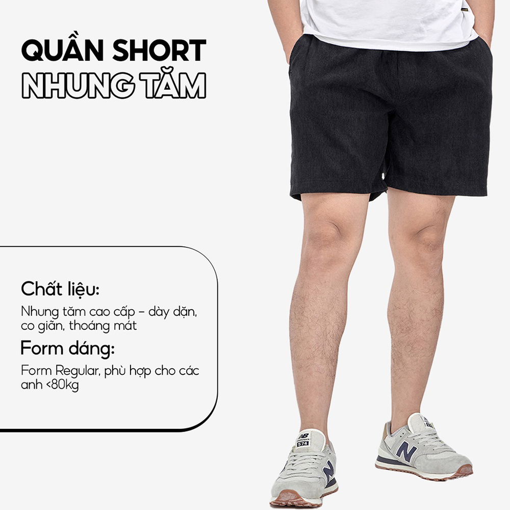 Quần đùi nam chất nhung tăm cao cấp