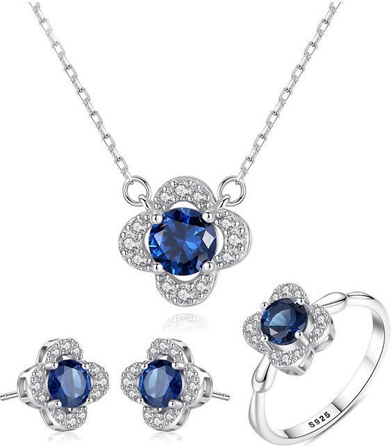 Combo bộ trang sức bạc nữ đính đá đẹp cao cấp 3 món BNT614 Bảo Ngọc Jewelry [THIẾT KẾ ĐỘC QUYỀN]