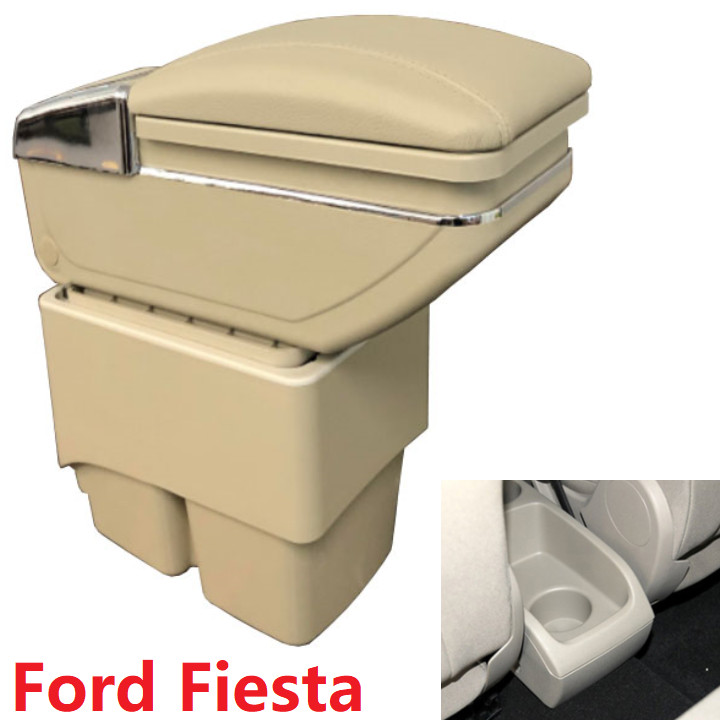 Hộp tỳ tay phụ kiện nội thất ô tô,xe hơi Ford Fiesta JDZX-FITA, kích thước đế ốp vào 18.5*10.5cm, sản phẩm làm từ nhựa ABS + da PU cao cấp