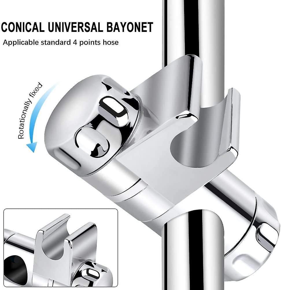Tay Sen Tắm Giá Treo Tường Thanh Tắm Có Thể Điều Chỉnh Giá Đỡ Vòi Hoa Sen Đỉnh Cao Nhựa ABS Chrome Thành, 18-25 Mm