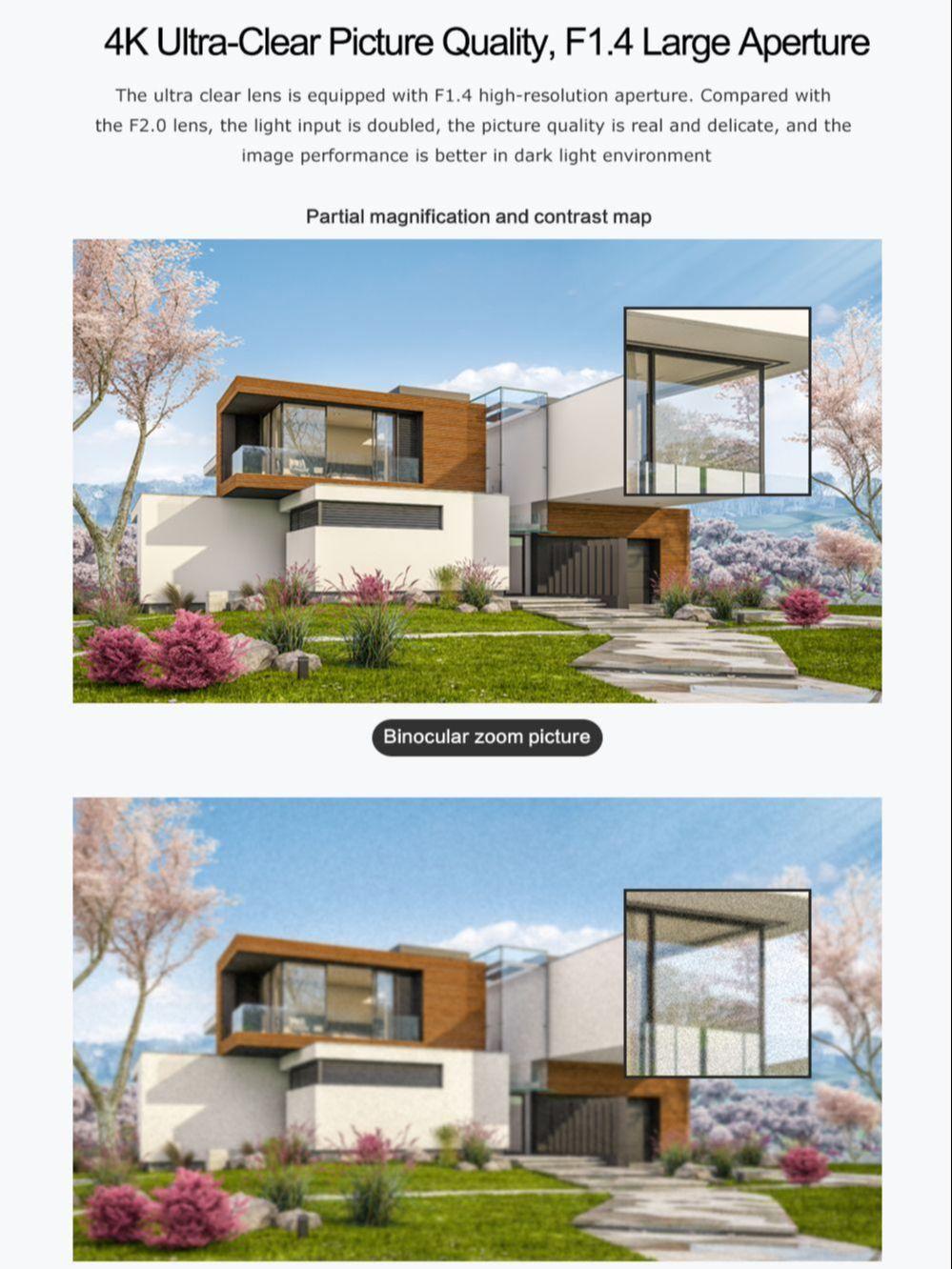 MediaSite 8MP 4K 8x Lai Zoom 2.8 12mm Ống Kính Kép PTZ Camera IP WiFi Phát Hiện Con Người An Ninh camera Giám Sát Video ICsee