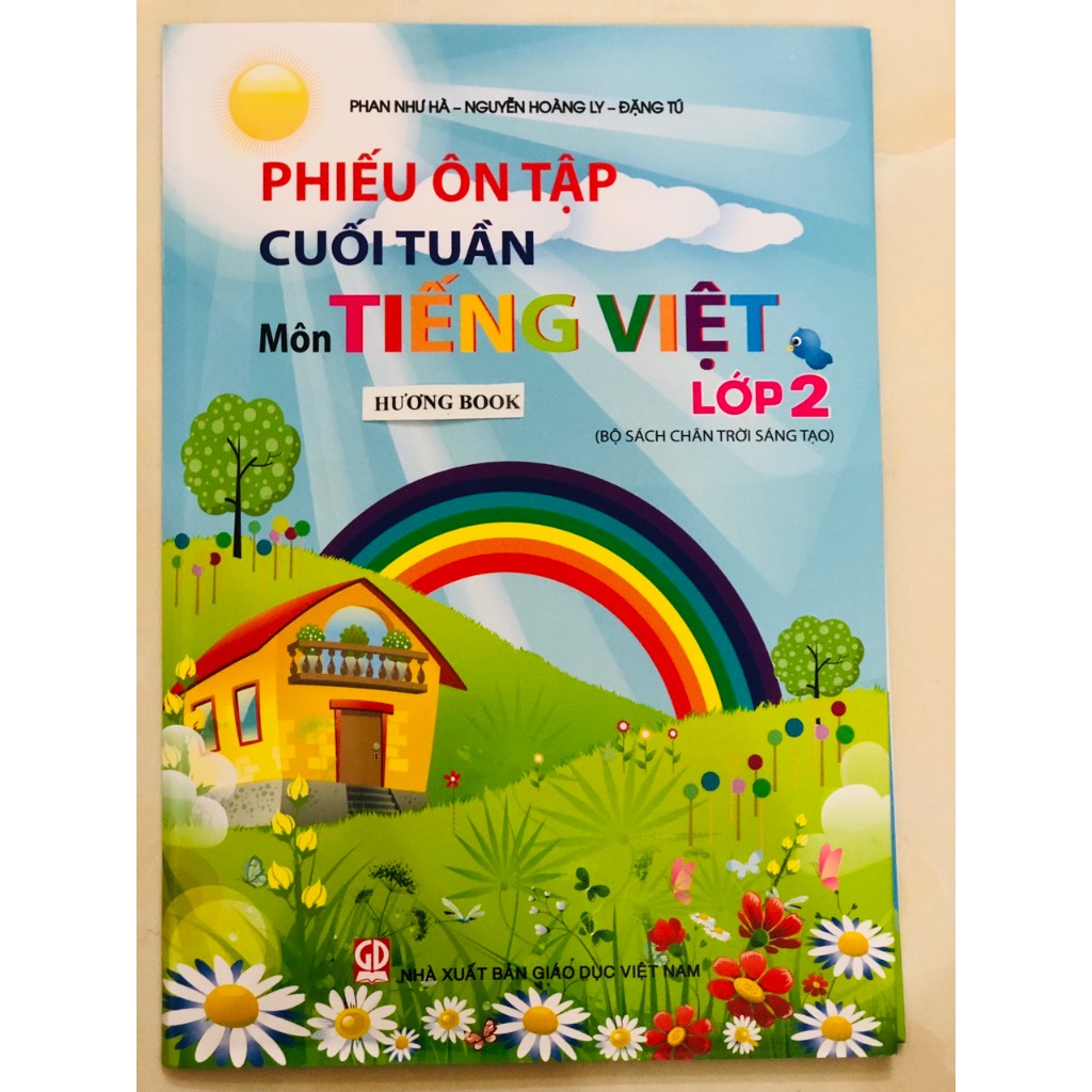 Sách - Combo 2 cuốn Phiếu ôn tập cuối tuần môn Toán +Tiếng Việt Lớp 2 - Chân Trời Sáng Tạo - GDMN