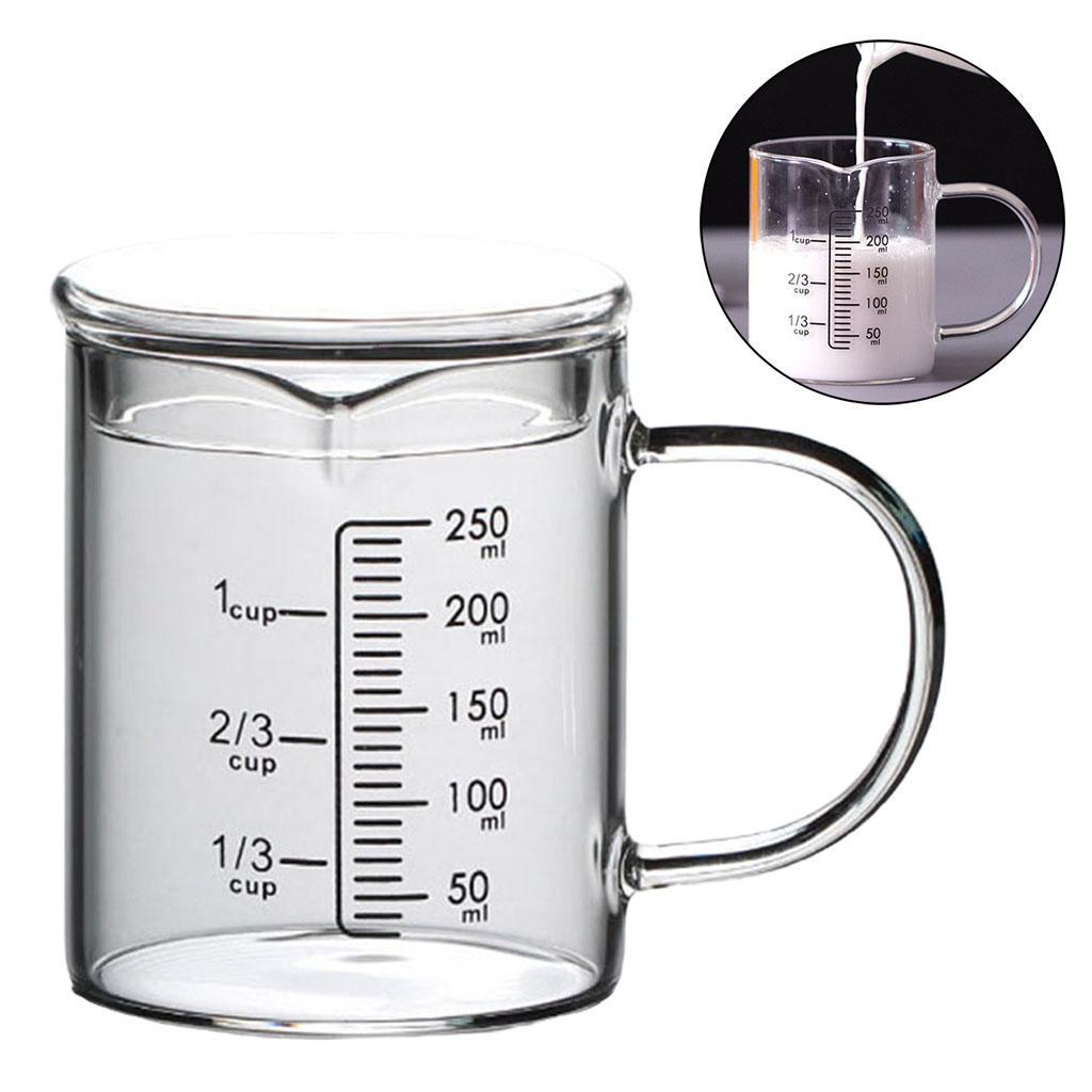Glass Measuring Cup with Lid with Handle Multi-Function for Kitchen