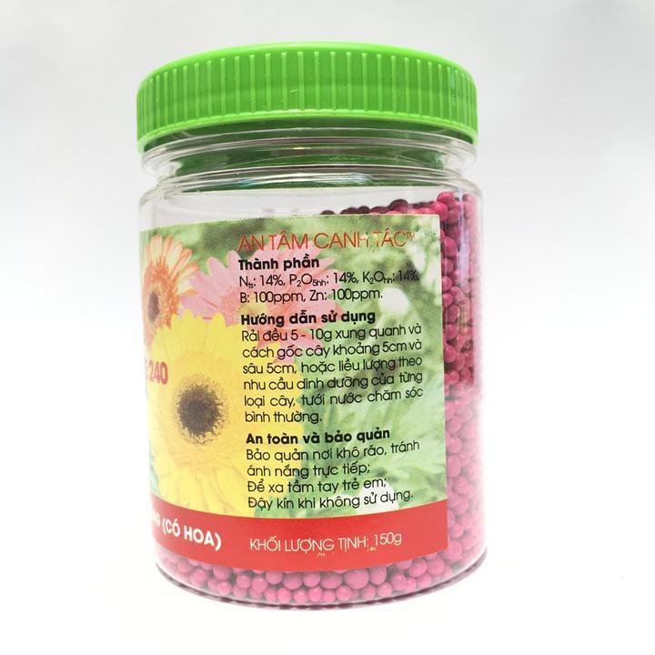 Phân bón thông minh có kiểm soát Rynan Flowermate NPK 14-14-14 +TE hũ 150gr