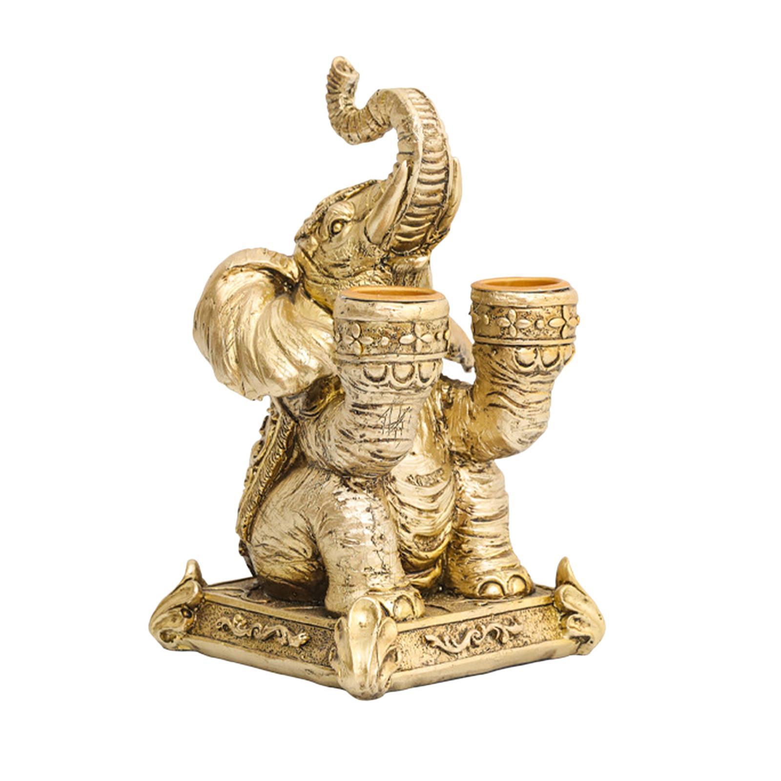Figurine Candlestick Pillar Candle Holder Desktop Decorative Stand