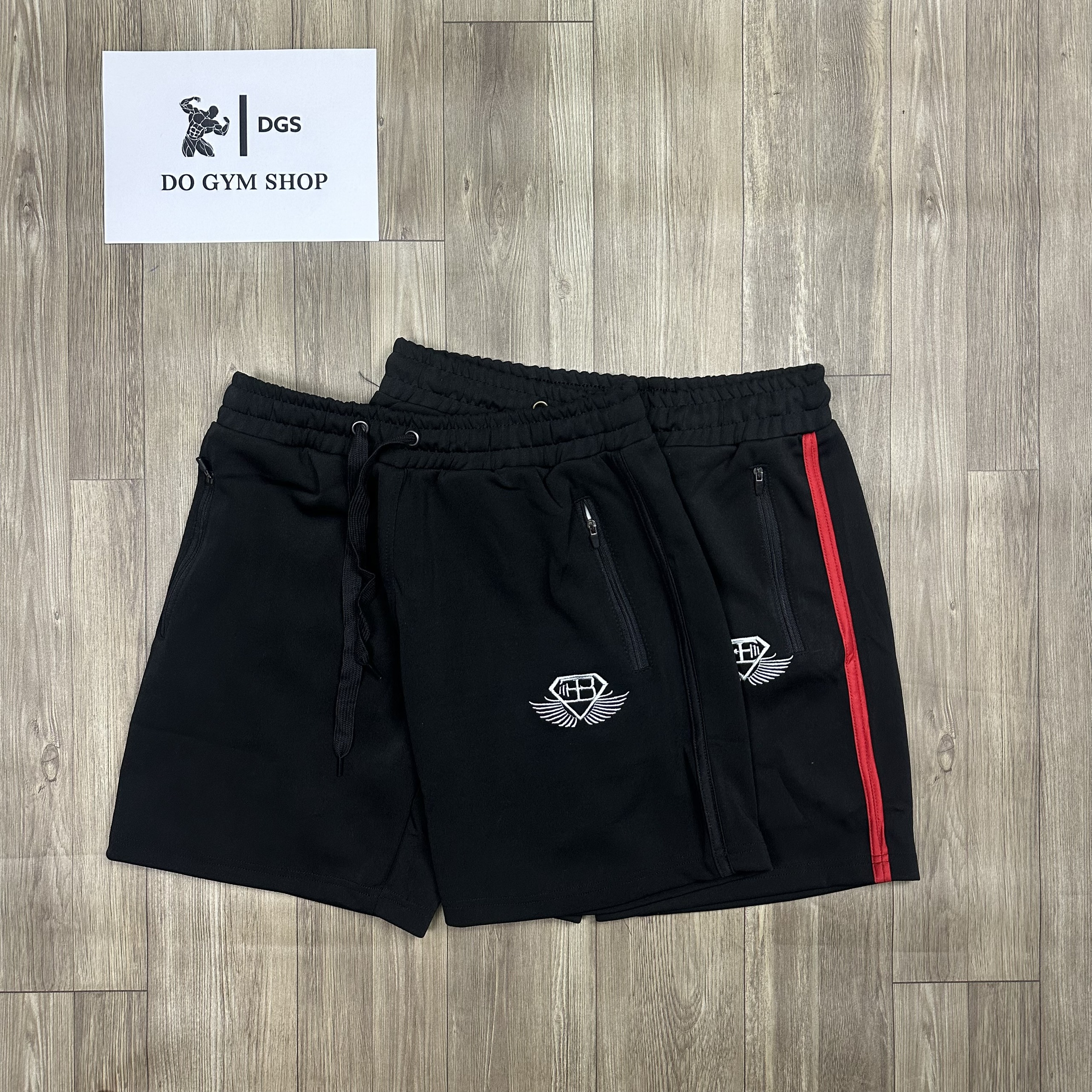 Quần short nam tập gym DO GYM SHOP logo thêu chất thun poly co giãn 4 chiều không xù lông QLQL3