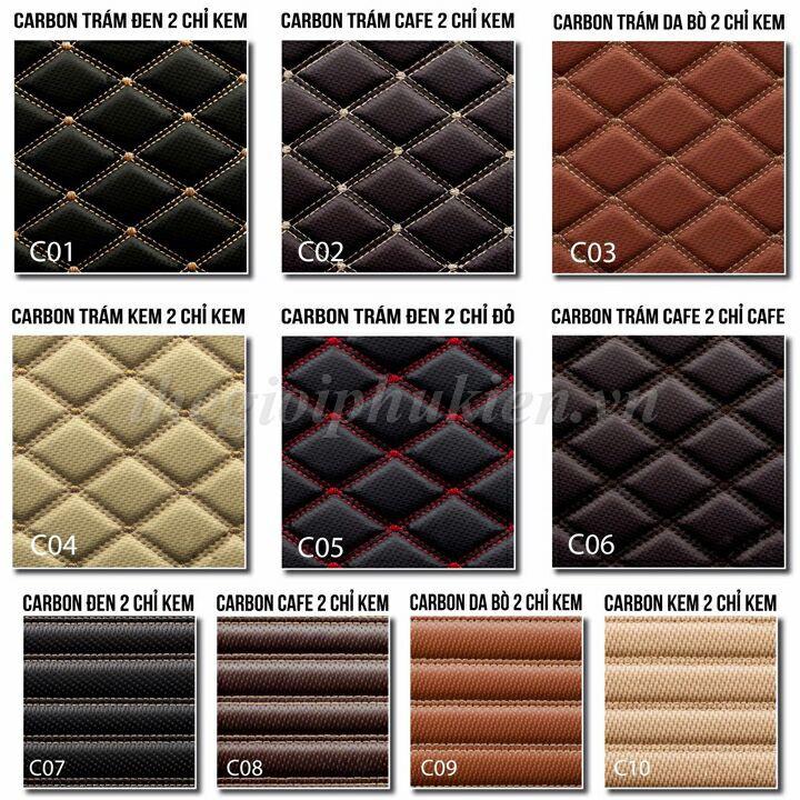 Combo LÓT SÀN VÀ LÓT CỐP DA 6D FULL THÀNH cho xe Vinfast Lux SA2.0