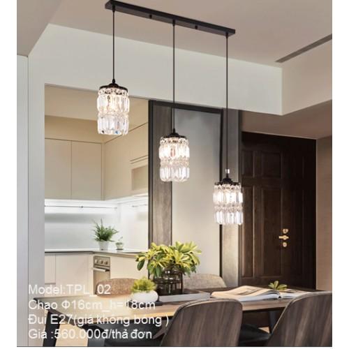 Đèn thả chao tròn, đèn trang trí đèn thả quán cafe TPL - 02, bảo hành 2 năm