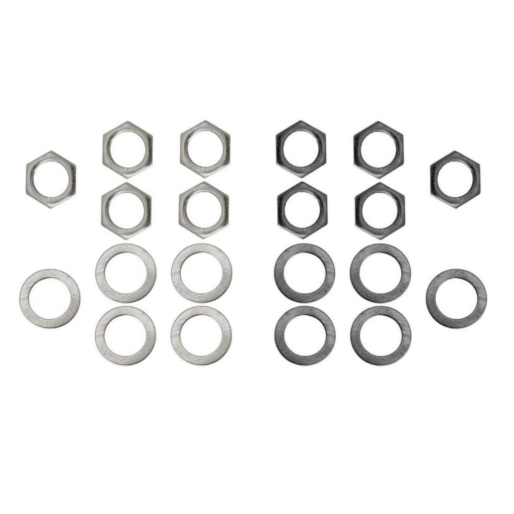 Sunnimix 10 Miếng Đàn Guitar Điện Bass Jack Đầu Ra Ổ Cắm Loại Hạt Rửa