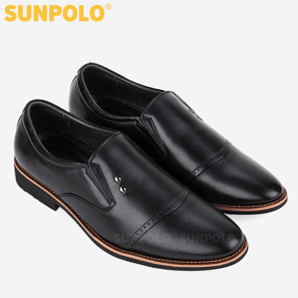 Giày Nam Da Bò Công Sở SUNPOLO SPH309 (Đen, Nâu bò)
