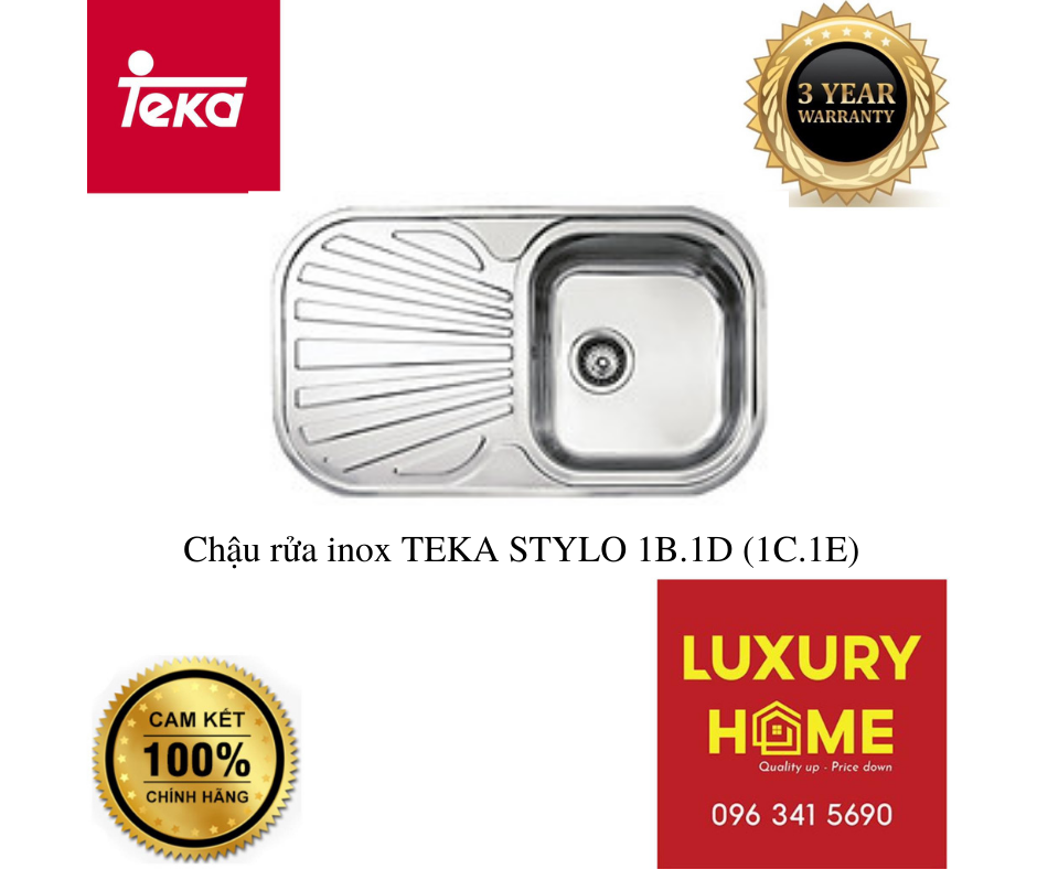 Chậu rửa inox TEKA STYLO 1B.1D (1C.1E)