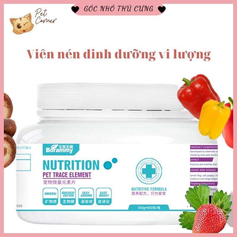 Hộp 600 viên nén dinh dưỡng vi lượng cho chó mèo Borammy