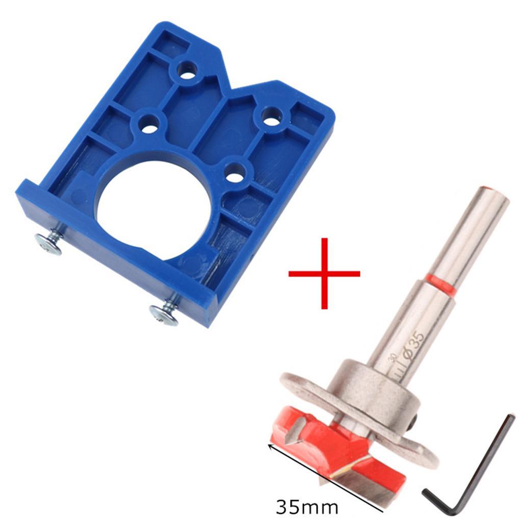 2xDowel Jig 35mm Drilling Set Hinge Hole Drilling Guide + scale hole opener