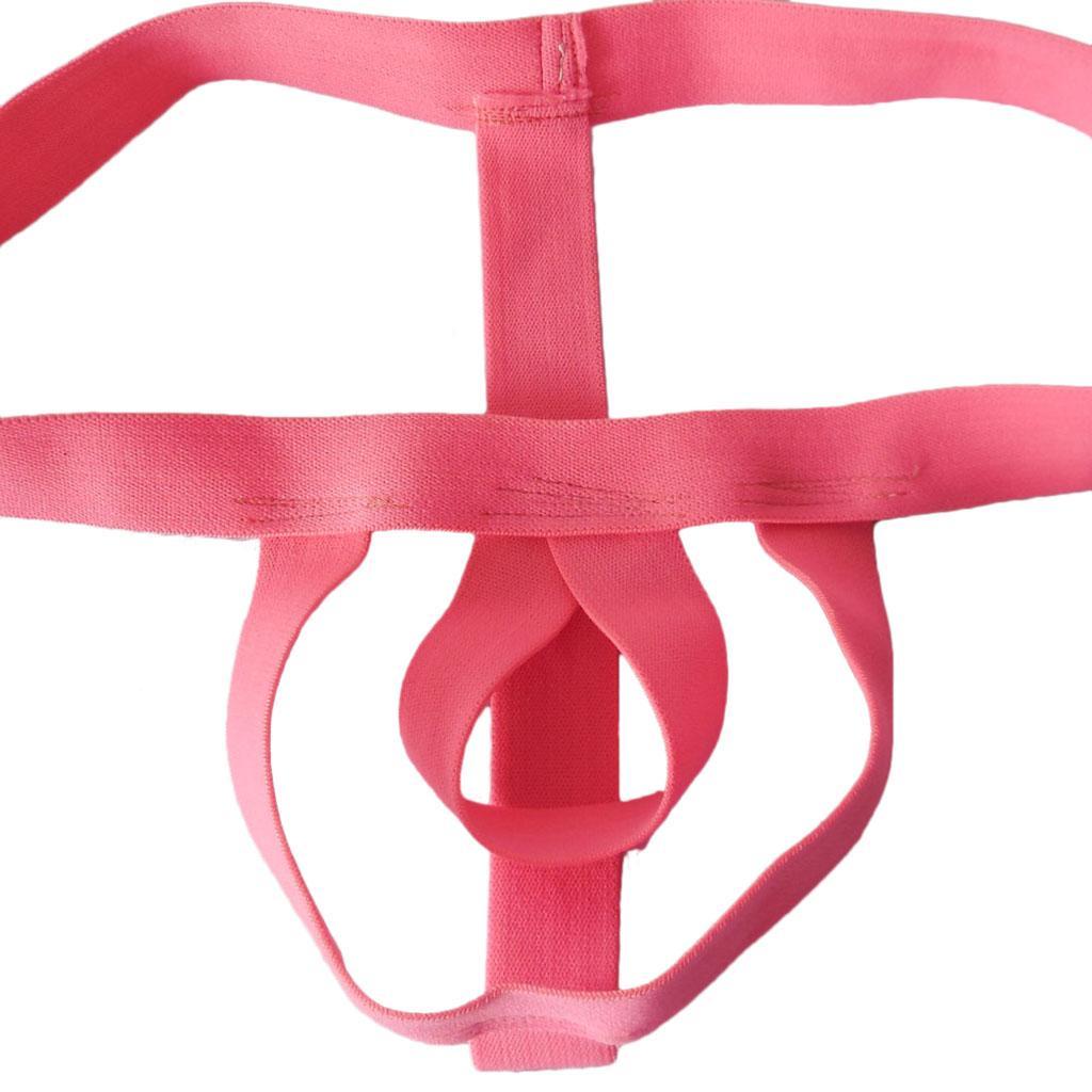 Pack of 2pcs Breathable Men Pink Black G-string Underwear Hollow Jockstrap Thongs Briefs Underpants