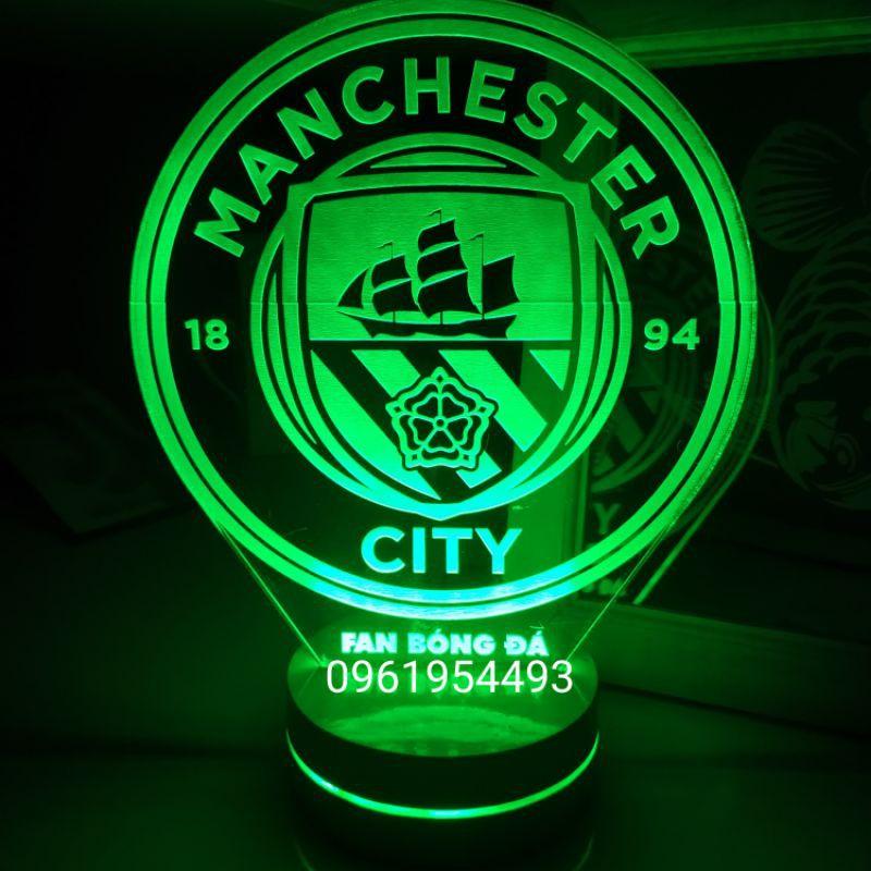 Đèn Led 3D Manchester City decor bàn học decor bàn làm việc quà tặng sinh nhật có khắc tên