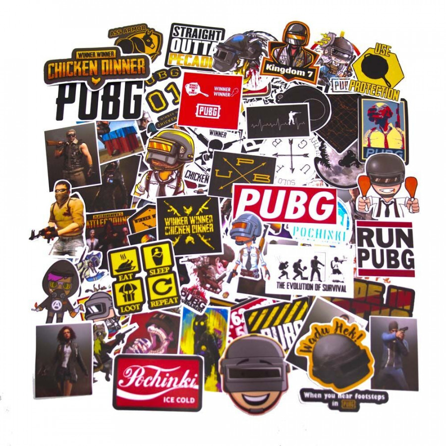 Set 100 Sticker hình dán - PUBG