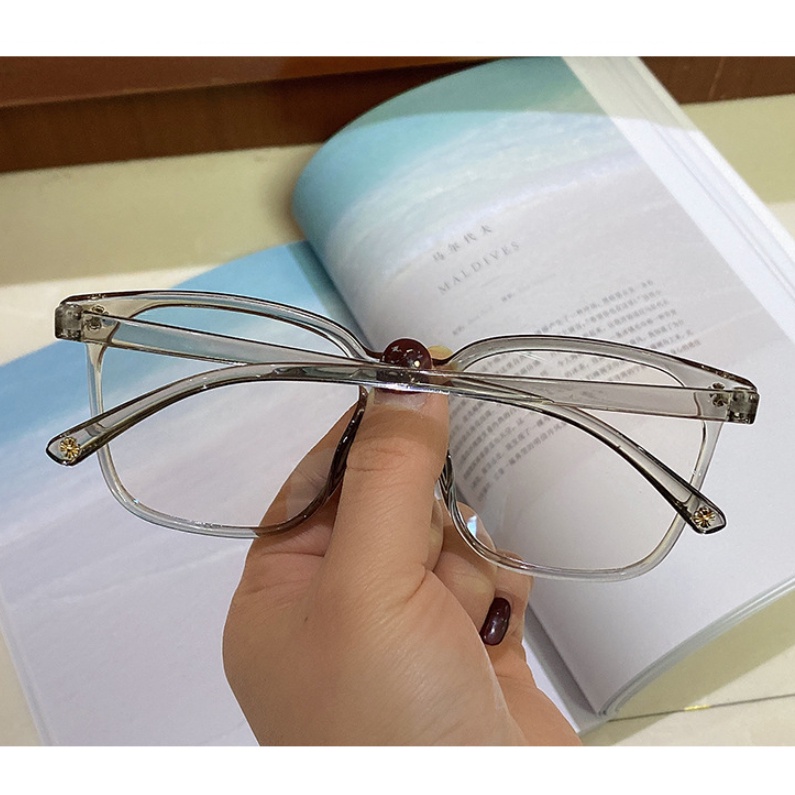 Gọng kính mắt nam nữ dáng vuông chất liệu nhựa dẻo - ms48