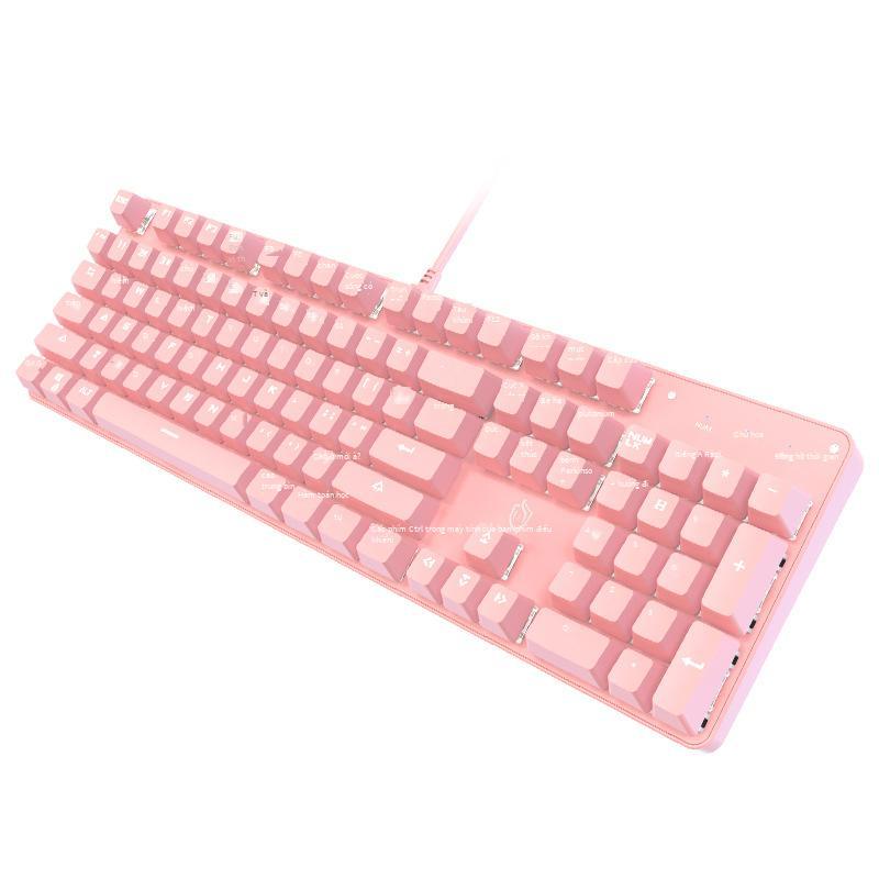Ưu đãi đặc biệt Meishang E họ HJK901 bàn phím cơ chuột bộ retro cô gái màu hồng dễ thương màu xanh lá cây trục phím tròn bàn phím trò chơi
