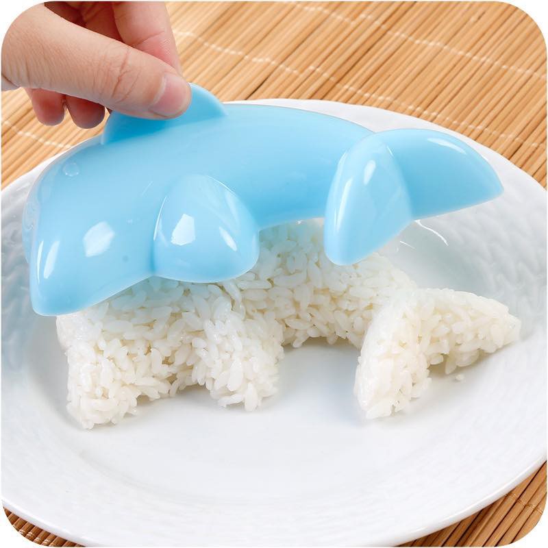 Bộ 4 khuôn ép cơm bento hình cá heo, hoa, thỏ size lớn (12-15cm) - giao ngẫu nhiên