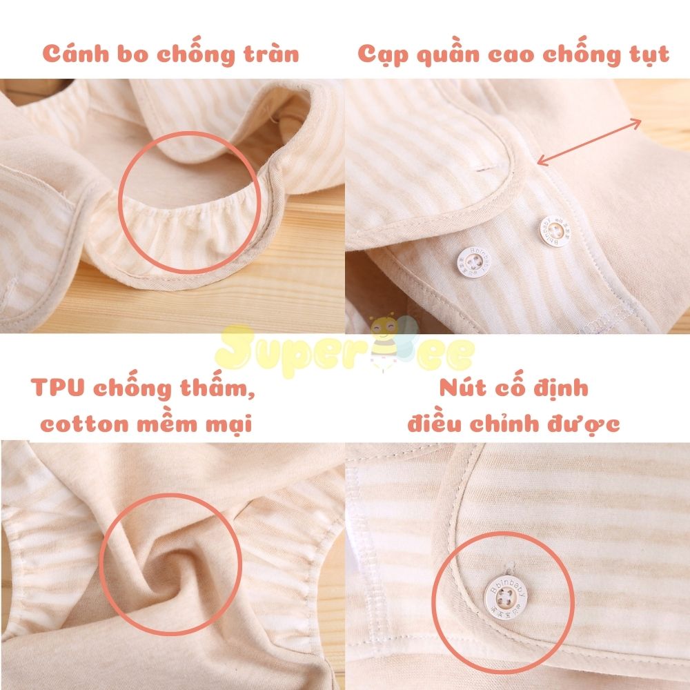 Tã Quần Vải Thông Minh Chất Liệu Cotton Thoáng Khí Cho Bé