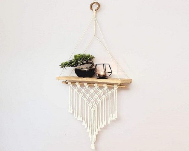 kệ gô treo tường kệ trang trí treo dây macrame độc đáo phong cách boho