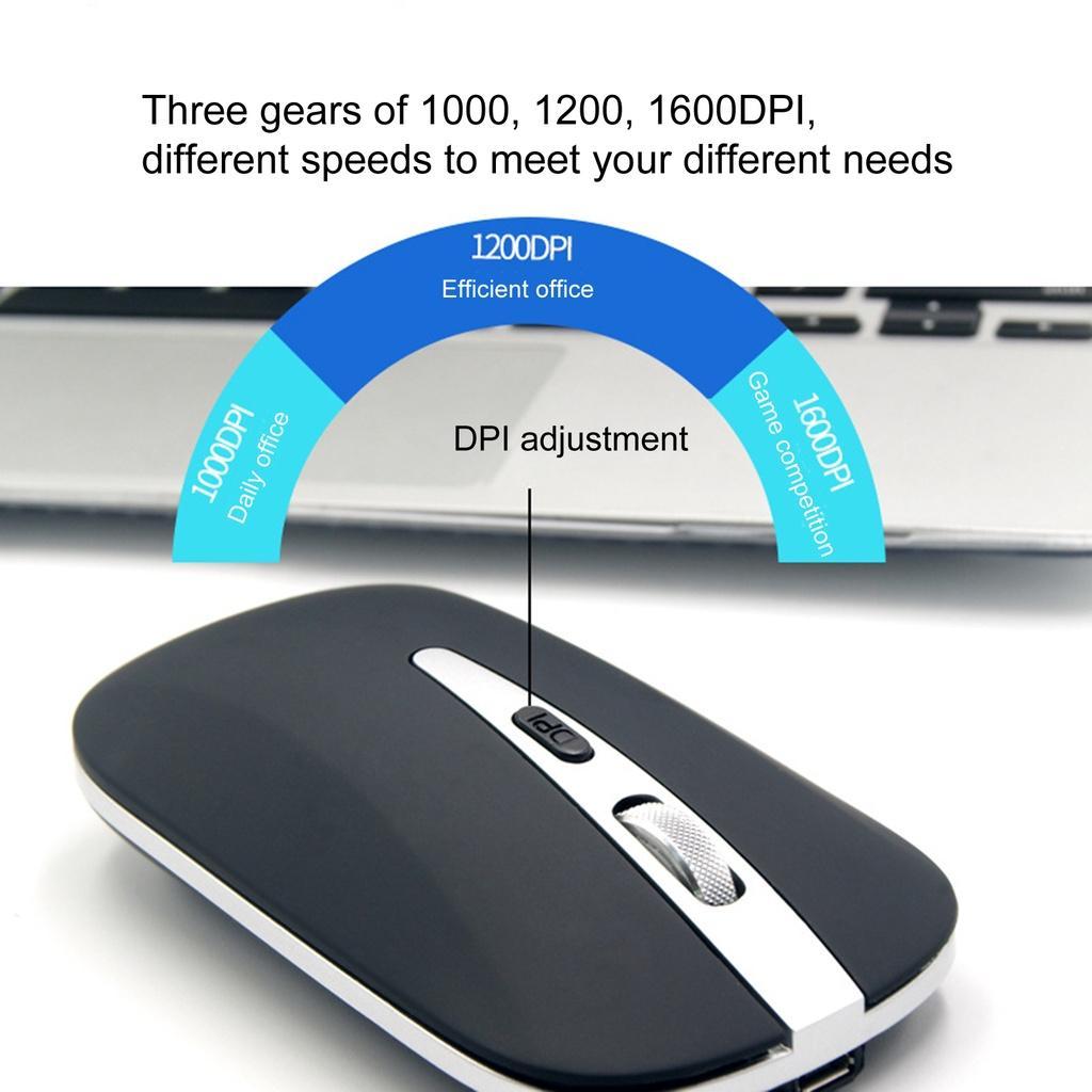 Chuột bluetooth không dây WL168 5.2 không gây tiếng ồn có thể sạc lại