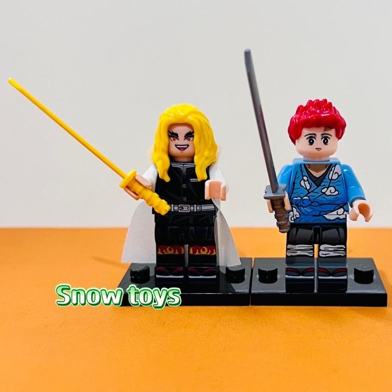 Minifigures Kimetsu no Yaiba - Mô hình Thanh gươm diệt quỷ - Tanjiro Nezuko Zenitsu Inosuke Giyu Rengoku Kanroji Mitsuri