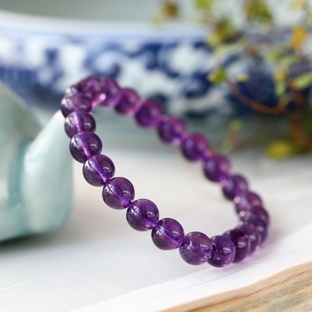 Vòng tay đá. Thach Anh Tím chất lượng 5A