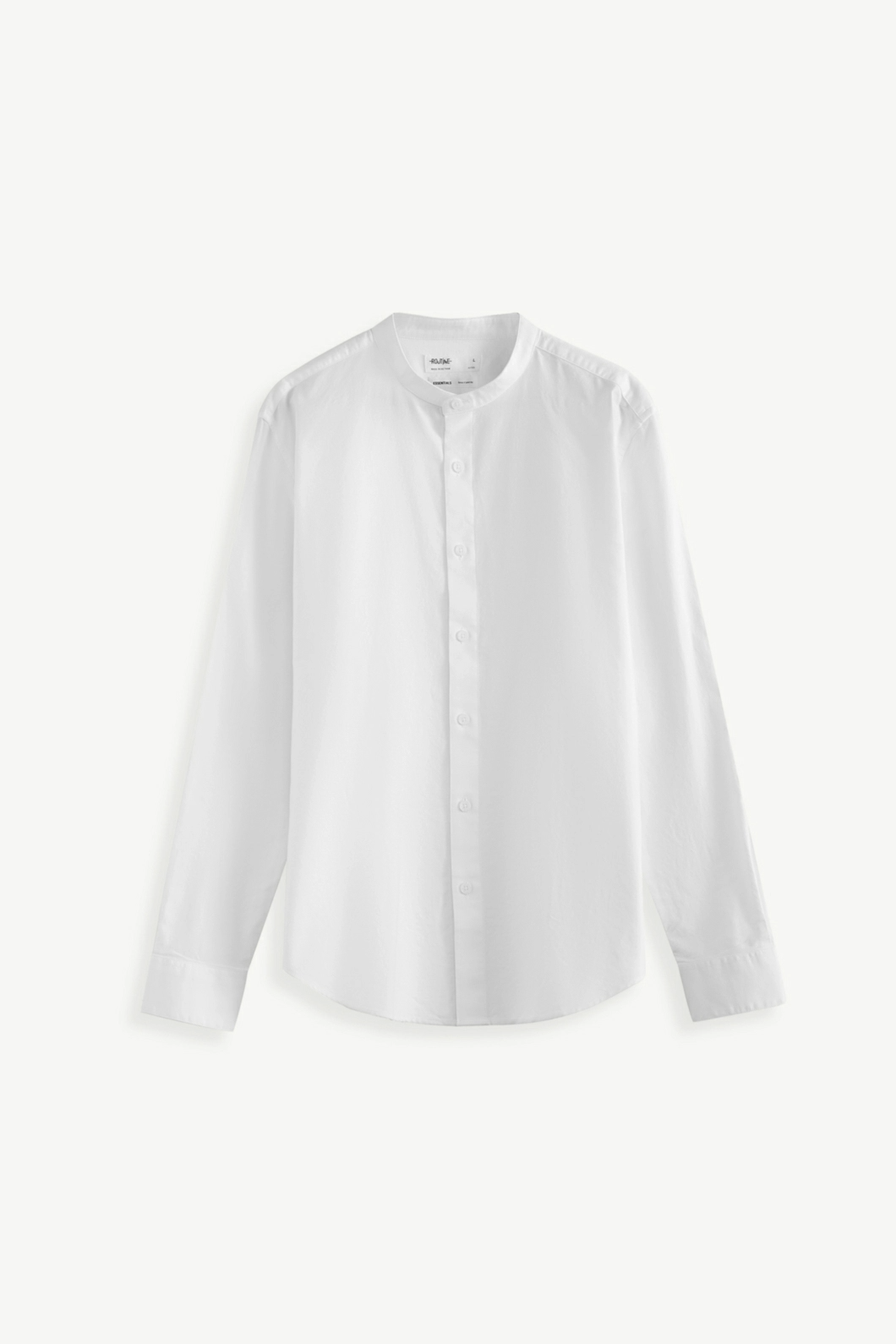 Áo Sơ Mi Nam Oxford Cổ Trụ màu Trắng ROUTINE Form Fitted - 10S24SHL006CR1 | ROUTINE CÀ MAU
