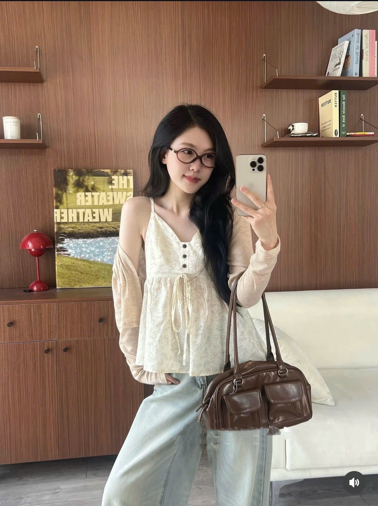 Áo Nữ Cardigan Khoác Ngoài Phối Áo 2 Lớp Vintage – Áo Kiểu Nữ Dáng Rộng Hàn Quốc