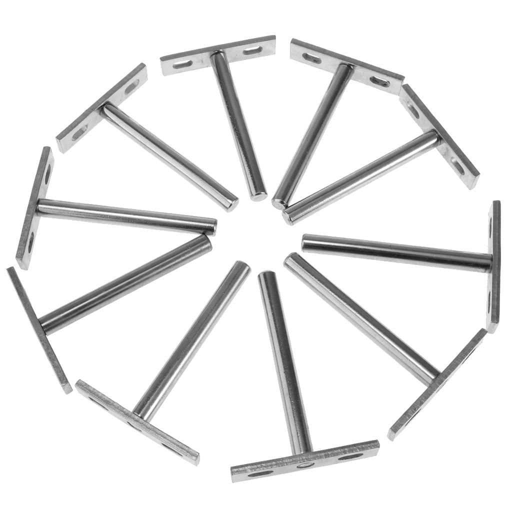 10Pcs Wall Shelf Bracket Heavy Duty Supporter T Shaped Angle Bracket