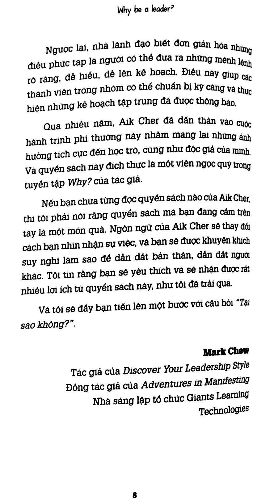 Hãy Là Người Lãnh Đạo