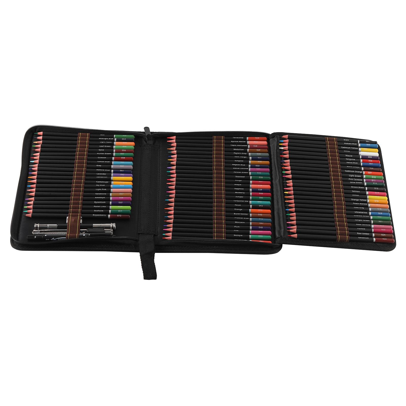 72 Colors Oil Painting Drawing Pencil Stick Set Oil-based Soft Core Art Supplies for Artist Picturing Coloring Sketching