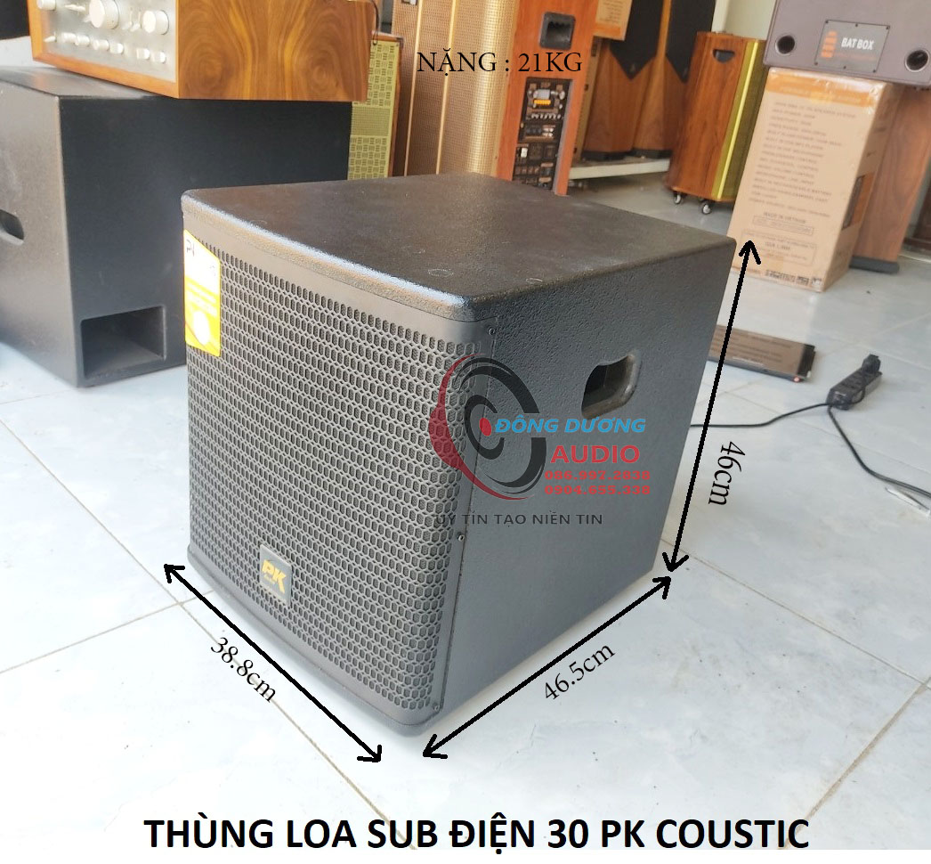 THÙNG LOA SUB ĐIỆN 30 PK AUCOUSTIC HÀNG CHÍNH HÃNG - LOA SUB ĐIỆN BASS 30 - LOA TRẦM 3 TẤC