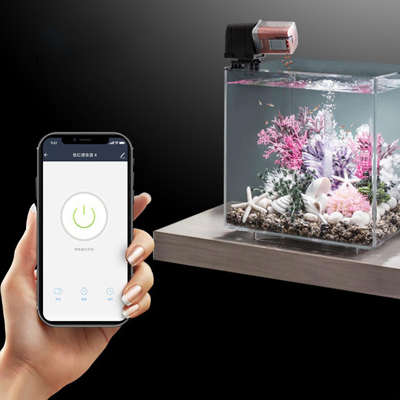 Automatic Fish Feeder, Moisture-Proof Electric Auto Fish Feeder for Aquarium Fish Tank, Fish Food Vacation Feeder Timer Fish Food Dispenser,165-175ml