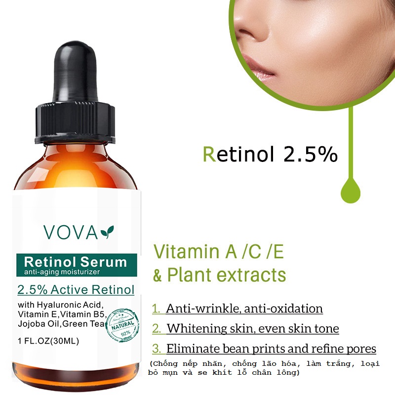 Serum xóa chân chim, nếp nhăn, quầng thâm, bọng mắt, thành phần Vitamin và thảo dược tự nhiên