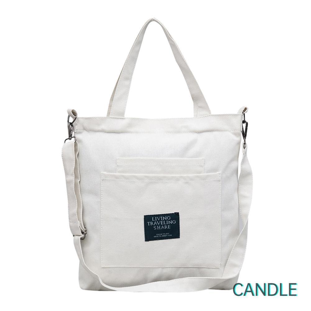 Túi Đeo Chéo Vải Canvas Cỡ Lớn Thời Trang Cho Nữ
