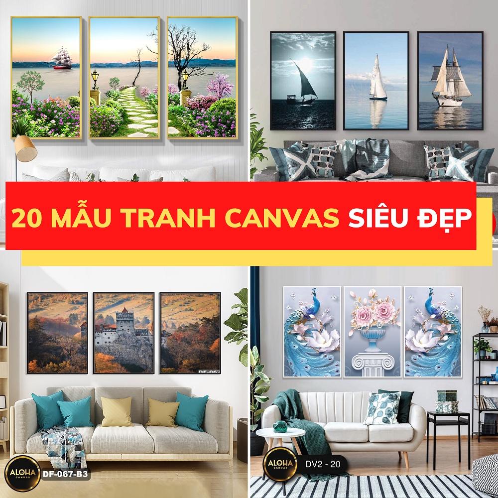 20 Mẫu tranh treo tường canvas SIÊU ĐẸP giá xưởng decor trang trí phòng ngủ phòng khách cầu thang kèm khung,đinh lắp đặt