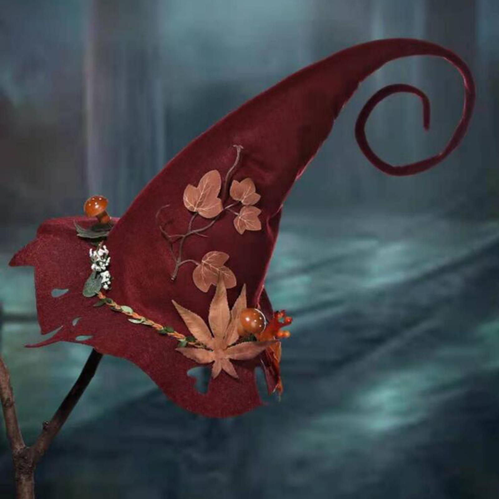 Witch Hat Wool Knitted for Party Masquerade Cosplay Costume