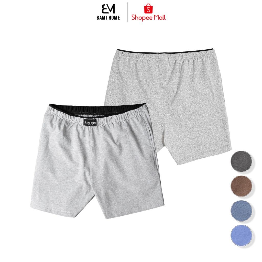 Quần đùi nam BAMIHOME mặc nhà mặc ngủ phông Unisex nam nữ chất thun cotton cao cấp form Slim Fit QNT-01