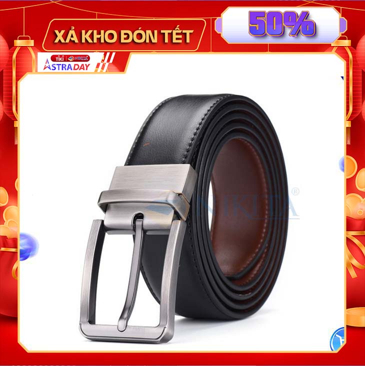 Dây nịt nam, Dây thắt lưng nam da bò thật nhiều mẫu mã lựa chọn NIKITA-DN