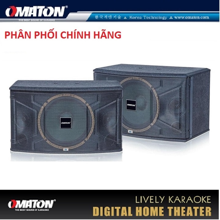 Loa nằm OMATON P-968 Deluxe lưới sắt, Bass 25cm 2 từ, sơn chống trầy - Hàng chính hãng