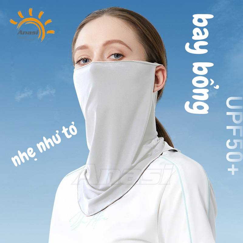 Hình ảnh Khẩu trang băng lụa chống nắng cao cấp Anasi SA70 - khẩu trang nam nữ, chống tia UV, chống bụi, UPF50+