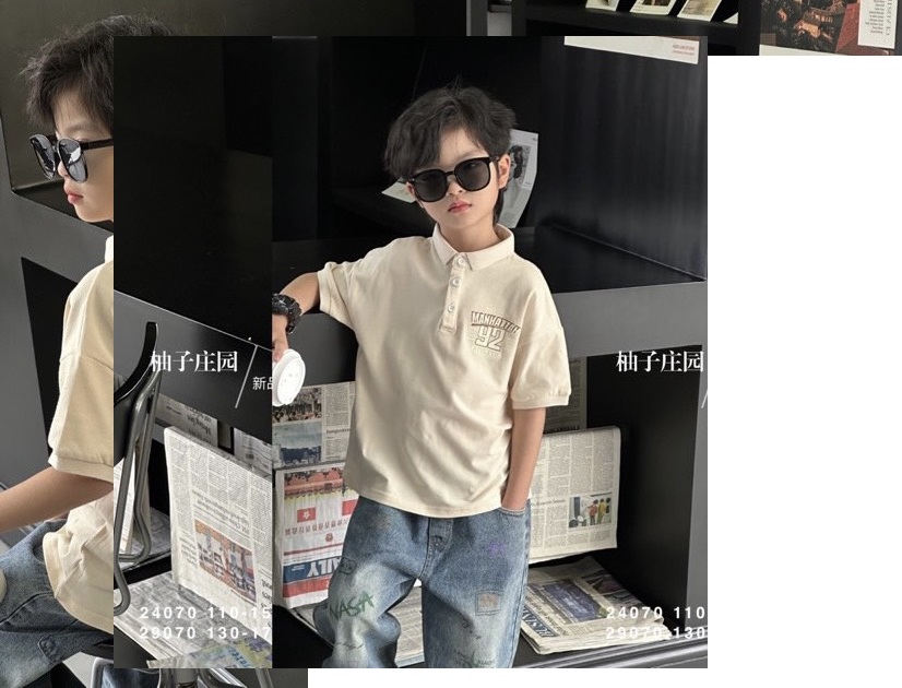 Áo Polo bé trai cộc tay size đại 8-16 tuổi in số 92 và đáp logo nhiều màu vải cao cấp thoáng mát khỏe khoắn thời trang